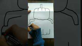 Halloween special folding paper surprise drawing #shorts