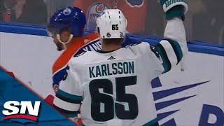 Sharks' Erik Karlsson Dekes Around Jack Campbell To Score Slick Goal vs. Oilers