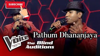 Pathum Dhananjaya  Chakithaya cover song (චකිතය) Blind Auditions The Voice Teens Sri Lanka