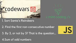 Solving four Codewars Javascript Array Coding Challenges