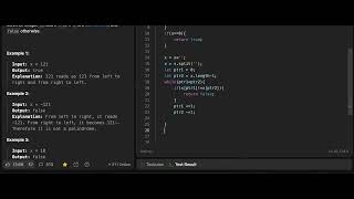 Leetcode 9 Palindrome Number in Javascript solution with runtime and memory complexity