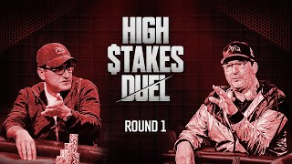 High Stakes Duel | Round 1 | Antonio Esfandiari vs. Phil Hellmuth