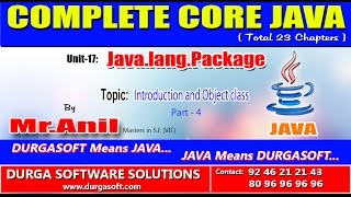 Core Java - Java.Lang.Package - Introduction and Object class Part-4