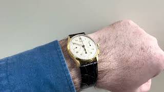 Montre Universal Geneve Chronographe Or jaune 18k mécanique Vers 1950.Tri compax . Ref : 12494