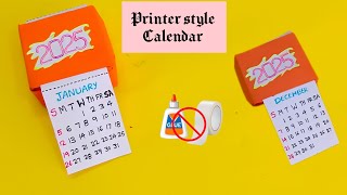 DIY || 2025 CALENDAR Making With Paper ||origami calendar|| no glue  paper crafts || New year ||desk