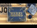 Navy & Gold Embossed Christmas card | Embossing Tips and Tricks