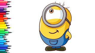 Despicable Me Funny Minion Drawing, Painting & Coloring For Children and Kids