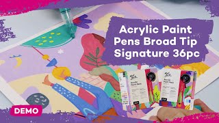 Acrylic Paint Pens Broad Tip Signature 36pc demo