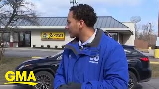 Reporter gets a surprise visit from mom while on the job