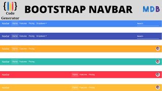 Bootstrap Responsive Navbar | MDBootstrap | Code Generator | CG