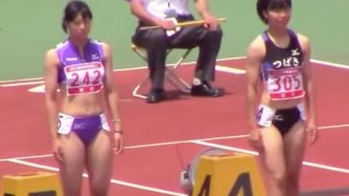 福田真衣（東京) 2015関東高校陸上 南関東女子 100m 準決勝1組