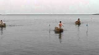 Sado Island Taraibune wooden tub boat race