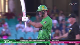 Beau Webster 78 runs vs Sydney Sixers| 15th Match - Sydney Sixers vs Melbourne Stars