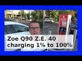 🔴eDrive 0% to 100% quick charging 43kW Renault Zoe Q90 ZE 40 electric car after 336 km driving 🚘⚡️