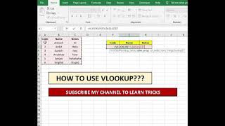 Microsoft Excel Tricks | Vlookup Example | Auto Populate Data #shorts