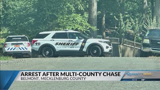Wanted man arrested following multi-agency chase into Mecklenburg County