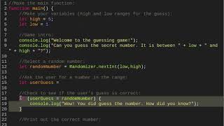 Guessing Game (Game Development/Design - Unit 2 Lesson 4.3 - Coding & JavaScript)