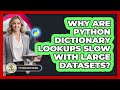 Why Are Python Dictionary Lookups Slow With Large Datasets? - Python Code School