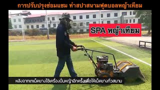 งานซ่อมแซม mentainance สนามฟุตบอลหญ้าเทียม