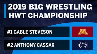 HWT: #1 Gable Steveson (Minnesota) vs #2 Anthony Cassar (PSU) | 2019 B1G Wrestling Championship