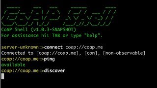 Smart CoAP Shell  for Constrained Application Protocol (CoAP) protocol