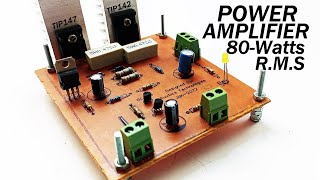 Powerful 80Watts RMS | Power Amplifier Project |