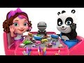 Learn Colors with Packman Cartoon Street Vehicles Toys - Pinky and Panda Toys TV