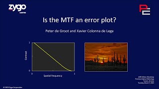 Is the Modulation Transfer Function (MTF) an error plot?