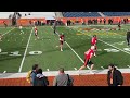 wyatt milum during senior bowl practice 1 28 25