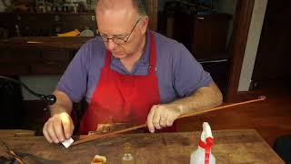 Covid-19 Violin bow making: Day 6, Hour 2 Sanding and Polishing