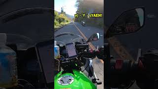 ヤエー(YAEH!)せせらぎ街道ソロツー３台#shorts  #ヤエー #motovlog #ninja #バイク#モトブログ  #バイクツーリング