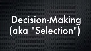Intermediate JavaScript 1.1 - Decision Making ("Selection")