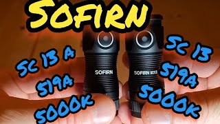 Sofirn SC13A Anduril vs SC13 Nichia 519a EDC LED Taschenlampe review flashlight beamshots