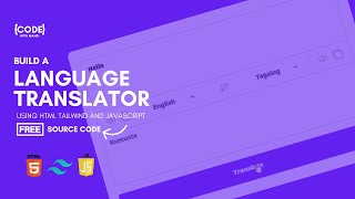 How To Make A Language Translator Using HTML Tailwind CSS And JavaScript + Free Source Code