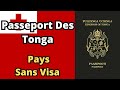 Passeport Des Tonga - Pays Sans Visa (2024)