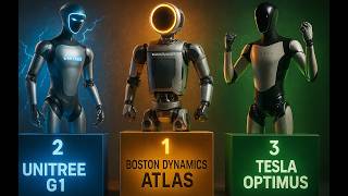 Unitree G1 vs Boston Dynamics Atlas vs Optimus Gen 2 Robot– Who Wins?