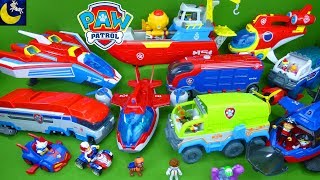 Complete Paw Patrol Toys Collection Vehicles Sub Sea Pirate Ship Jungle Paw Patroller Mighty Twins