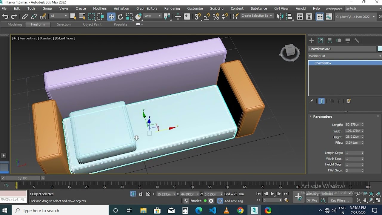 Simple Sofa Modelling In 3ds Max Youtube