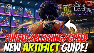 *New Artifact Guide* Which One Is Better? Burning Curse, Greed & Blessing? - Solo Leveling: Arise