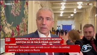 Ministrul Justiției, despre Nordis: „Justiția să se facă până la capăt”