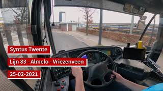 Syntus Twente - Lijn 83 Almelo CS - Vriezenveen | Dutch Bus driver POV