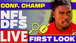 NFL DFS First Look Conference Championship Playoff Picks | NFL DFS Strategy