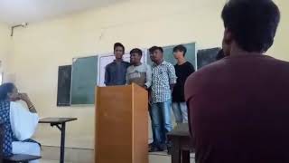 S.R.S peenya college students folk song singing after training.