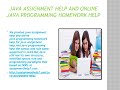 Java Assignment Help And Online Java Programming Homework Help