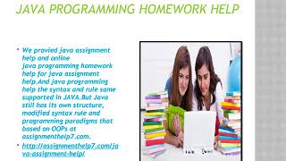 Java Assignment Help And Online Java Programming Homework Help