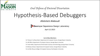 Thesis Defense (Software Engineering) Hypothesis-based Debuggers