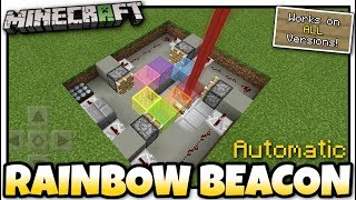 Minecraft - RAINBOW BEACON ( Automatic )[ Tutorial ] MCPE / Xbox / Bedrock / Switch