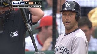 NYY@HOU: Fans give Jeter warm ovation in first AB