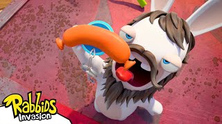 The Castaway Rabbid 🦀🌭 Part #2 (S04E74) | RABBIDS INVASION 🐰 | Cartoon for Kids