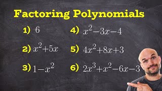 Understand factoring expressions 6 different ways